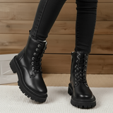 Lunvara | Warme Enkelboots met Voering & Chunky Zool