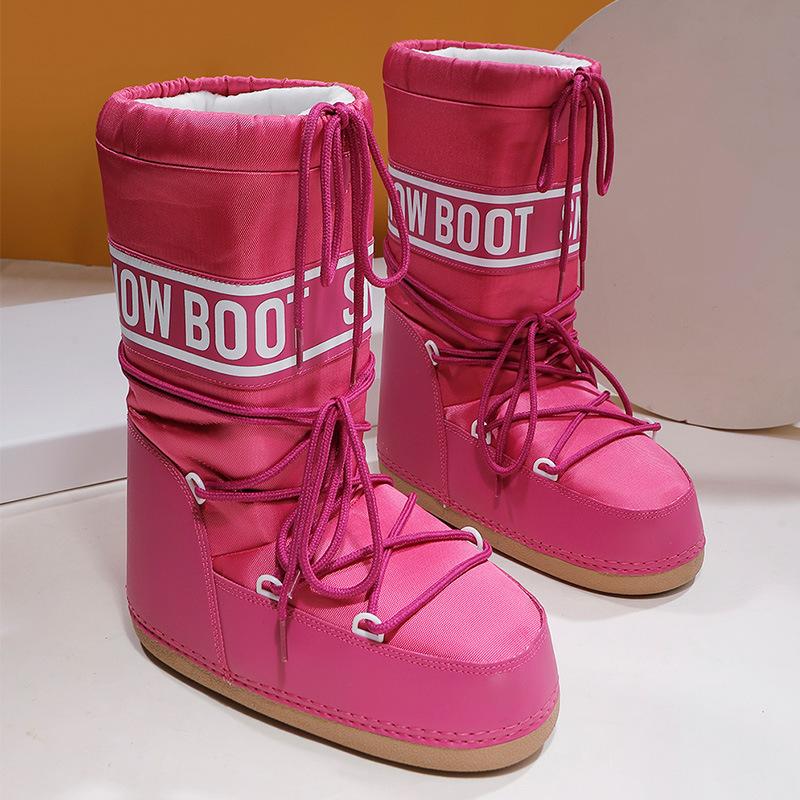 Snow boots dames fuchsia met warme voering