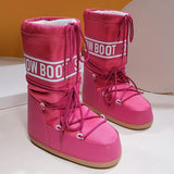 Snow boots dames fuchsia met warme voering