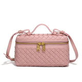 woven crossbody bag lichtroze