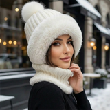 Lunara | Warme 2-in-1 Wintermuts met Faux Fur & Col