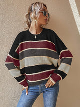 Serenelle | Gestreepte Damestrui met Ronde Hals & Relaxed Fit