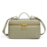 woven crossbody bag lichtgroen