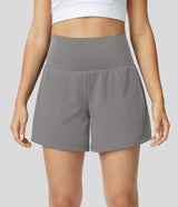sportshort in grijs met telefoonvak