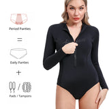 Myra | Menstruatiebadpak met Lange Mouwen & UV-bescherming – Comfortabel & Lekvrij