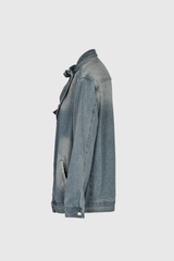 Vivid Twist Denim Jacket | Asymmetrische Oversized Spijkerjas