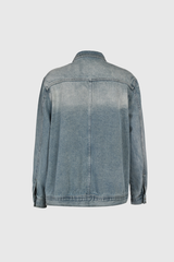 Vivid Twist Denim Jacket | Asymmetrische Oversized Spijkerjas