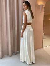 Selene | Mock Neck Cut-Out Maxi Jurk