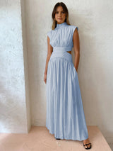 Selene | Mock Neck Cut-Out Maxi Jurk