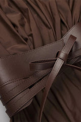 Elaris | Luxe Maxikleid mit tiefem V-Ausschnitt & breitem Taillenband