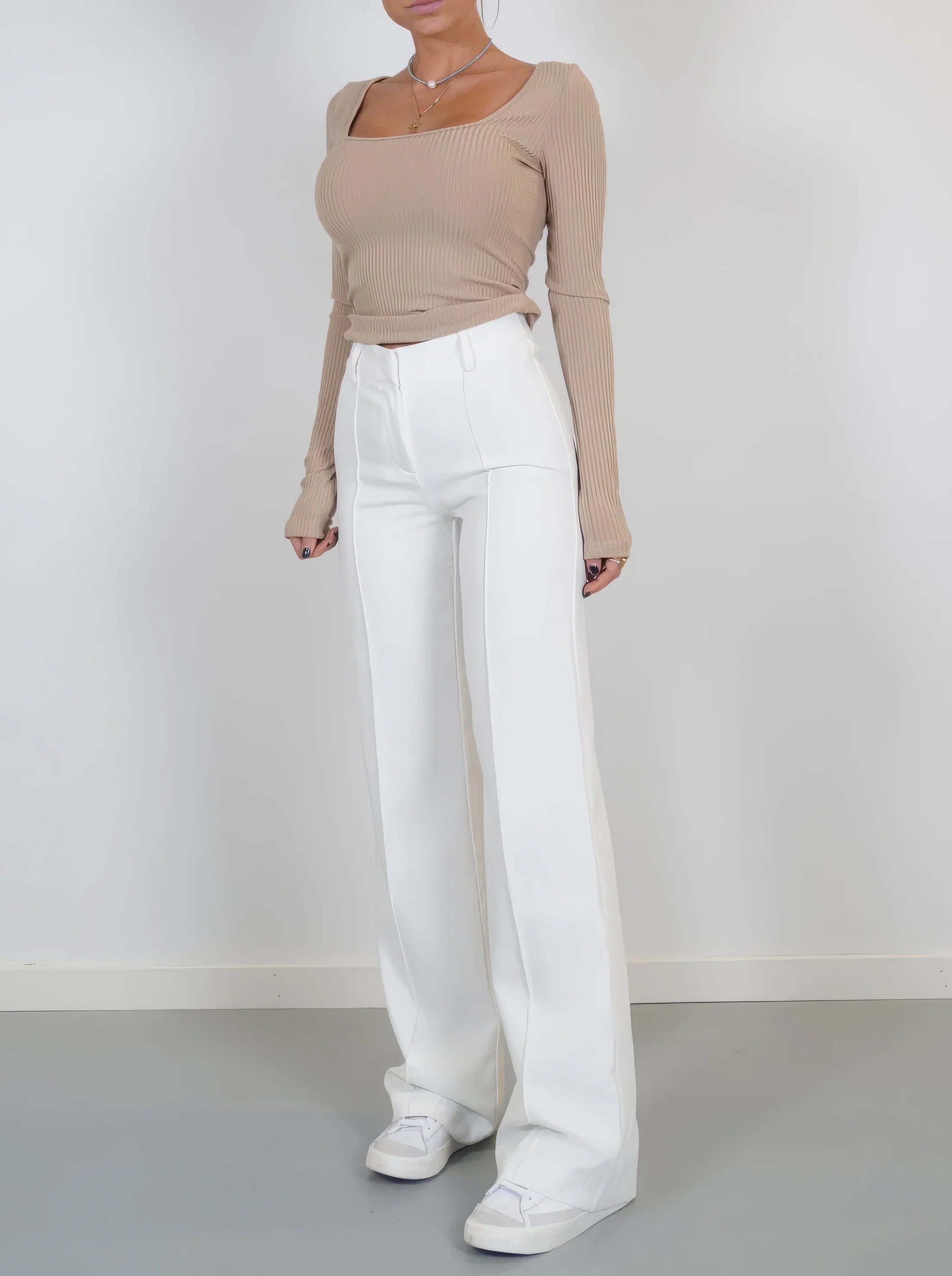 Luna | Pantalon met Wijde Pijpen & High Waist Pasvorm