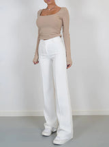 Luna | Pantalon met Wijde Pijpen & High Waist Pasvorm