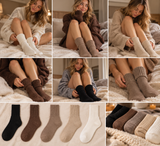 Veluna | 5er-Pack kuschelige gefütterte Wintersocken mit Plüschfutter