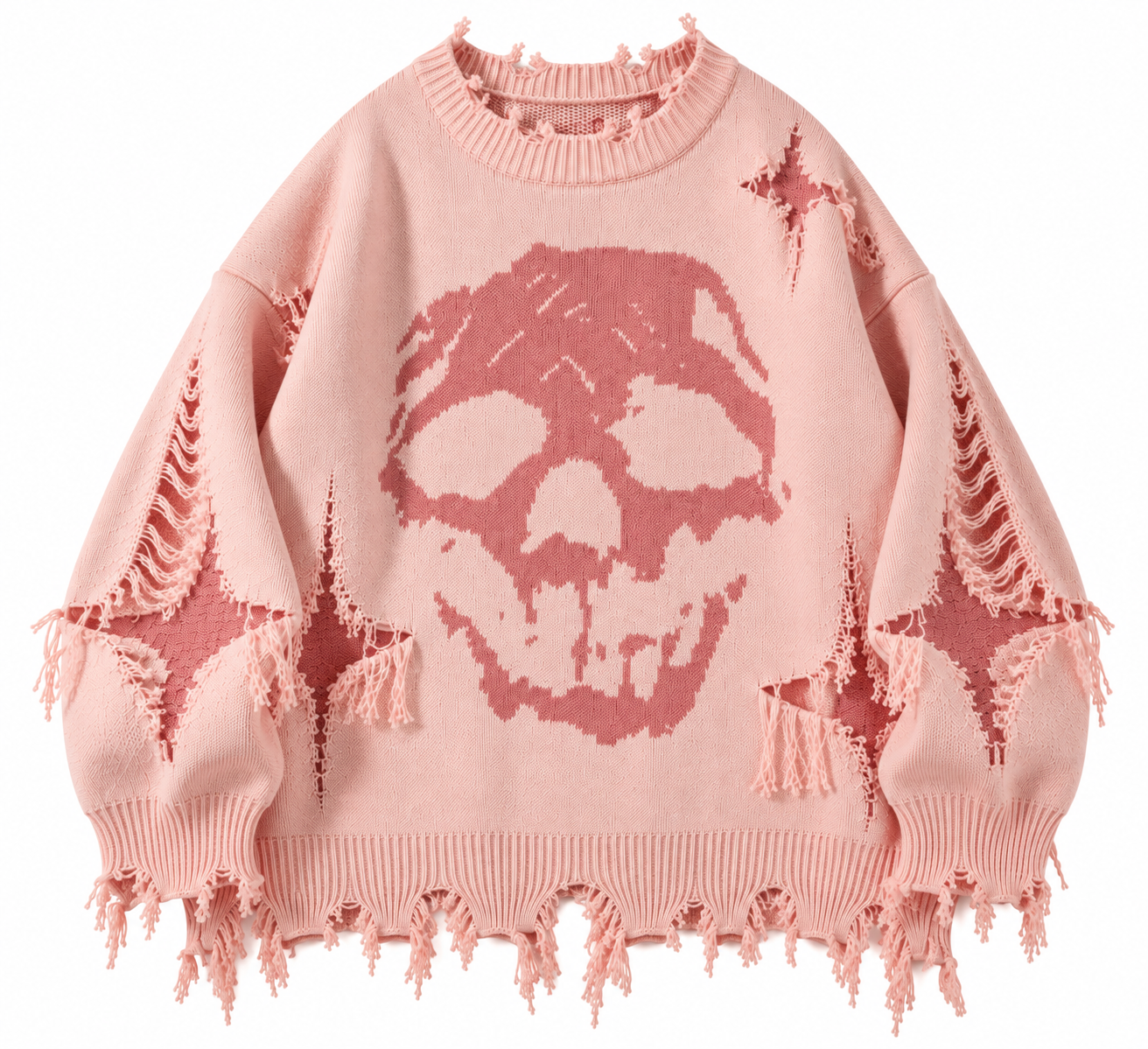 Skylah | Sudadera extragrande con calavera y detalles desgastados