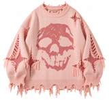 Skylah | Sudadera extragrande con calavera y detalles desgastados