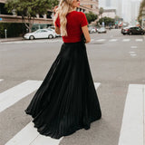 Eloura | Flowy Plissé Maxi Skirt