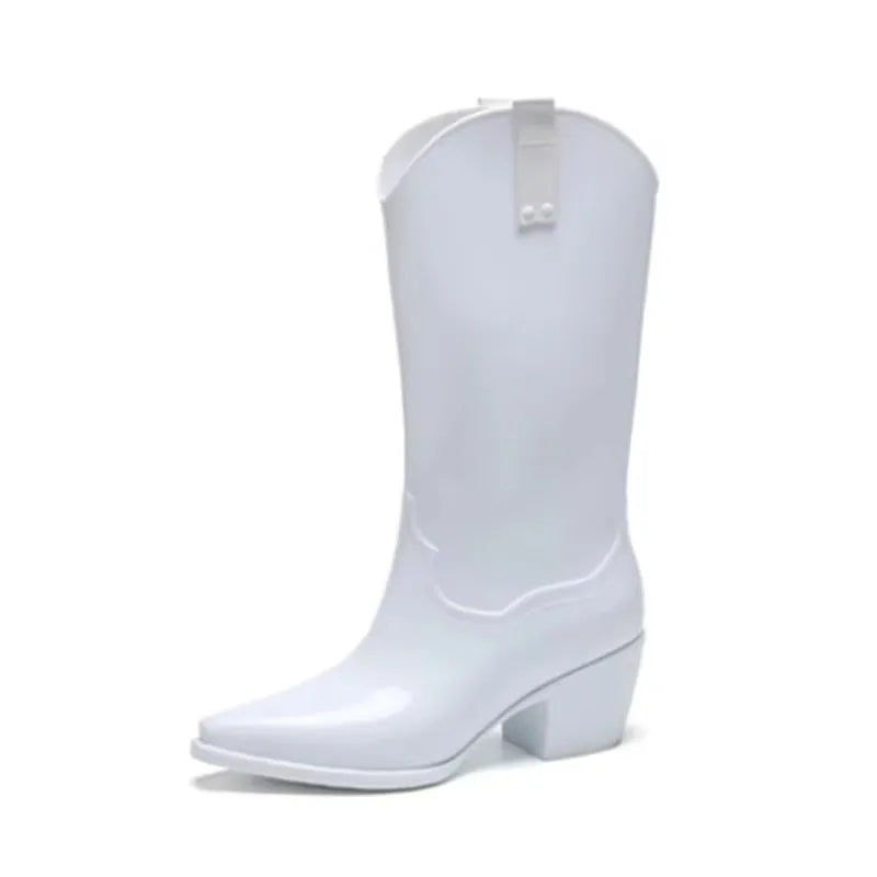 stijlvolle witte regenlaarzen voor dames