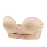 detail van sluiting en binnenzijde strapless bh