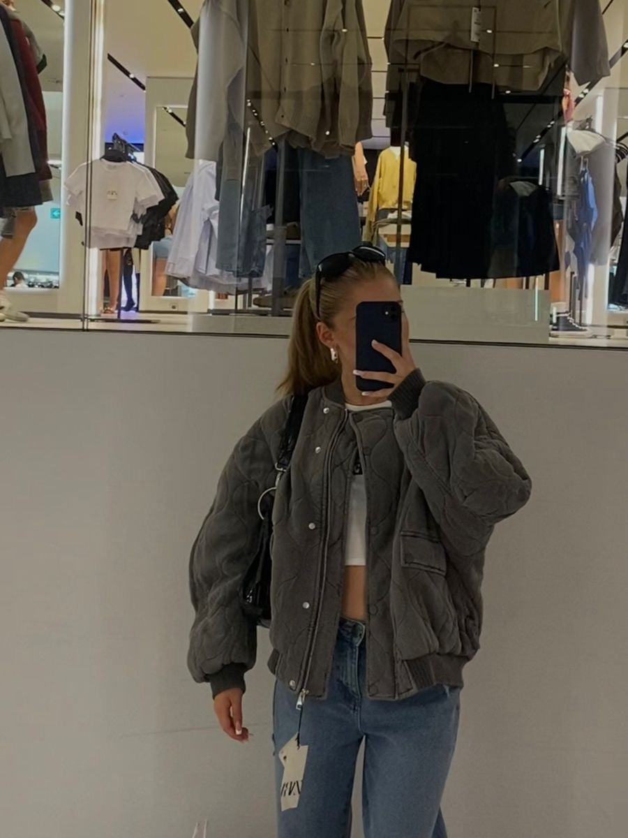 Lureva Quilted Bomber | Oversized Gewatteerde Jas voor Dames