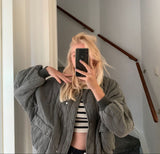Lureva Quilted Bomber | Oversized Gewatteerde Jas voor Dames