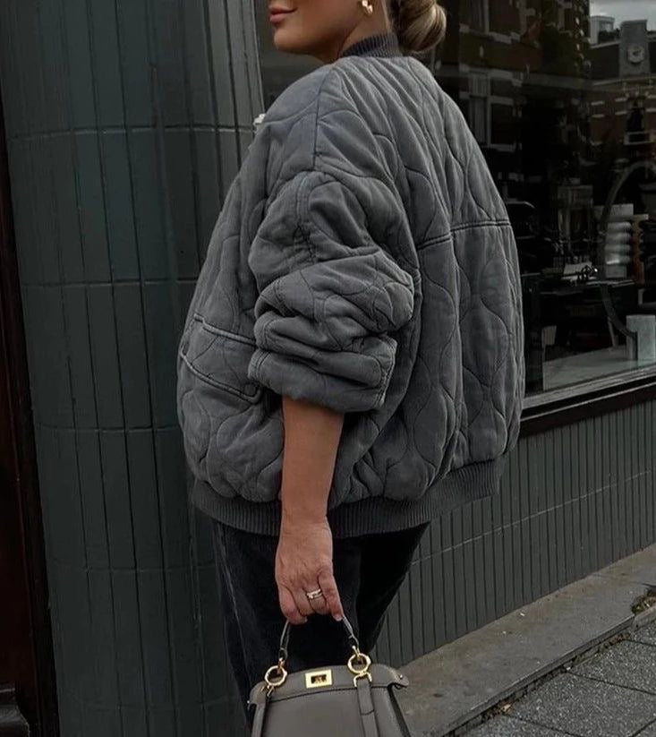 Lureva Quilted Bomber | Oversized Gewatteerde Jas voor Dames