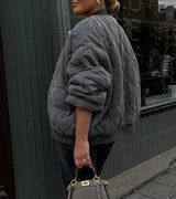 Lureva Quilted Bomber | Oversized Gewatteerde Jas voor Dames