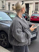 Lureva Quilted Bomber | Oversized Gewatteerde Jas voor Dames