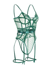 Verleina Groene Kanten Lingerieset | Luxe Verleiding met Borduurdetails