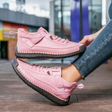 roze sneakers dames met flexibele zool en casual design