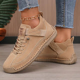 khaki comfortabele sneakers dames met zachte binnenzool en veters