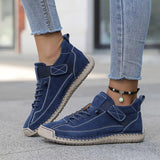 blauwe casual sneakers dames met flexibele pasvorm en stikdetails