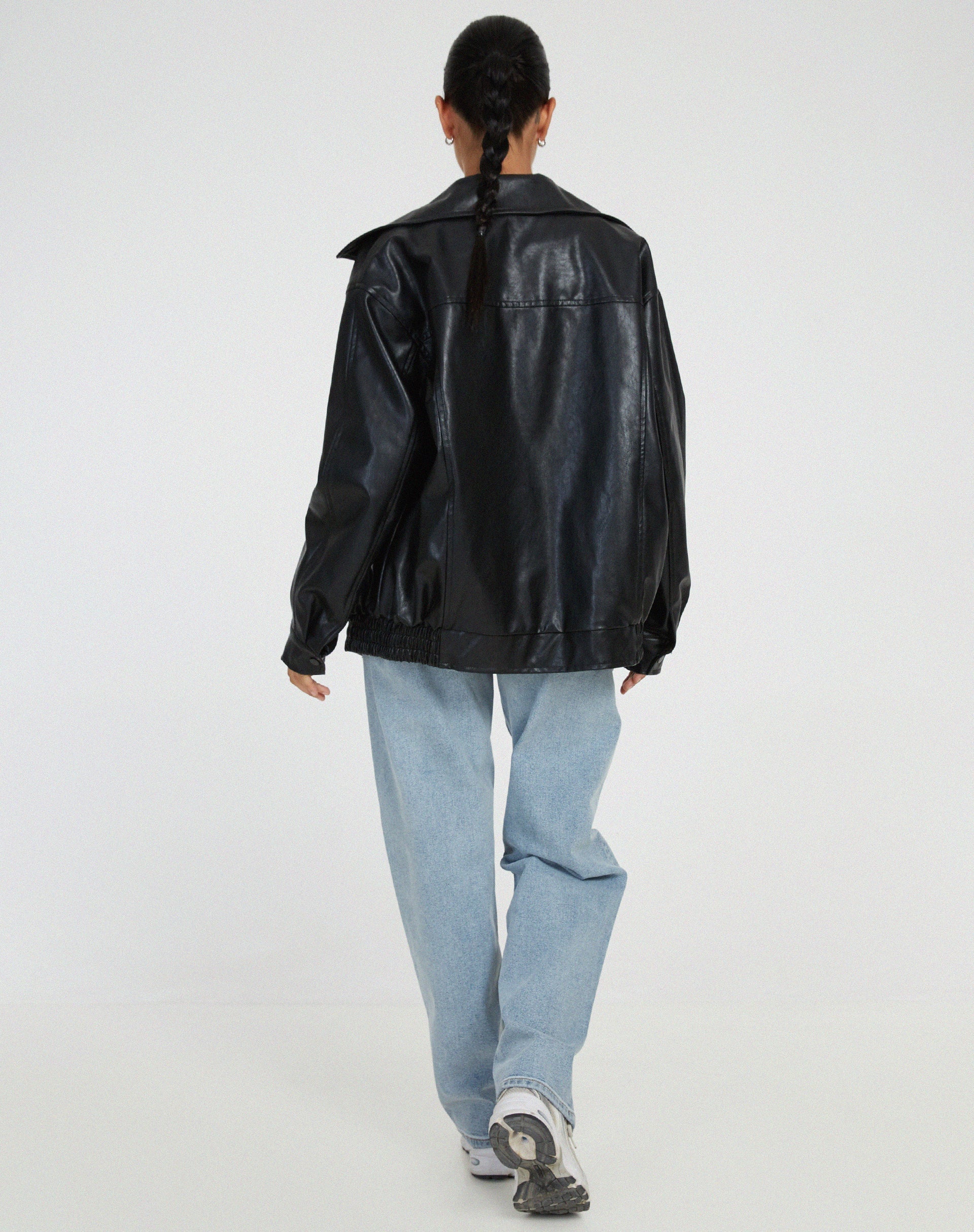 Michelle Oversized Leather Jacket | Trendy Street Style Jacket for Women