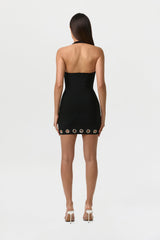 Vivienne | Halter Mini Jurk met Oogjesdetails
