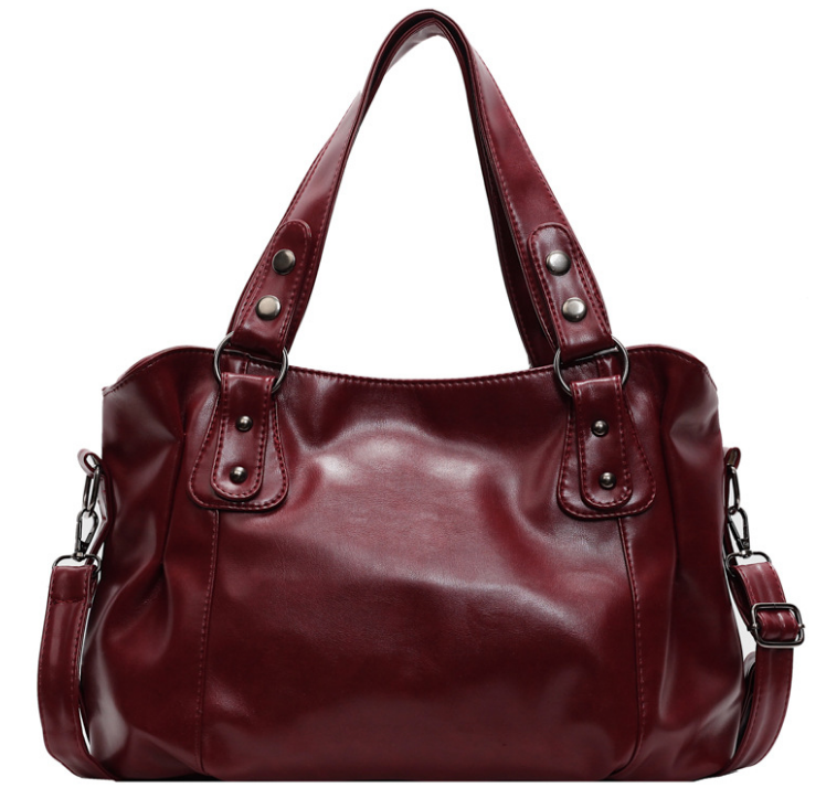Velmira Vintage | Large Vegan Leather Shoulder Bag