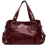 Velmira Vintage | Large Vegan Leather Shoulder Bag
