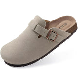 Mavira | Comfort Clogs van Echt Suède & Kurken Voetbed