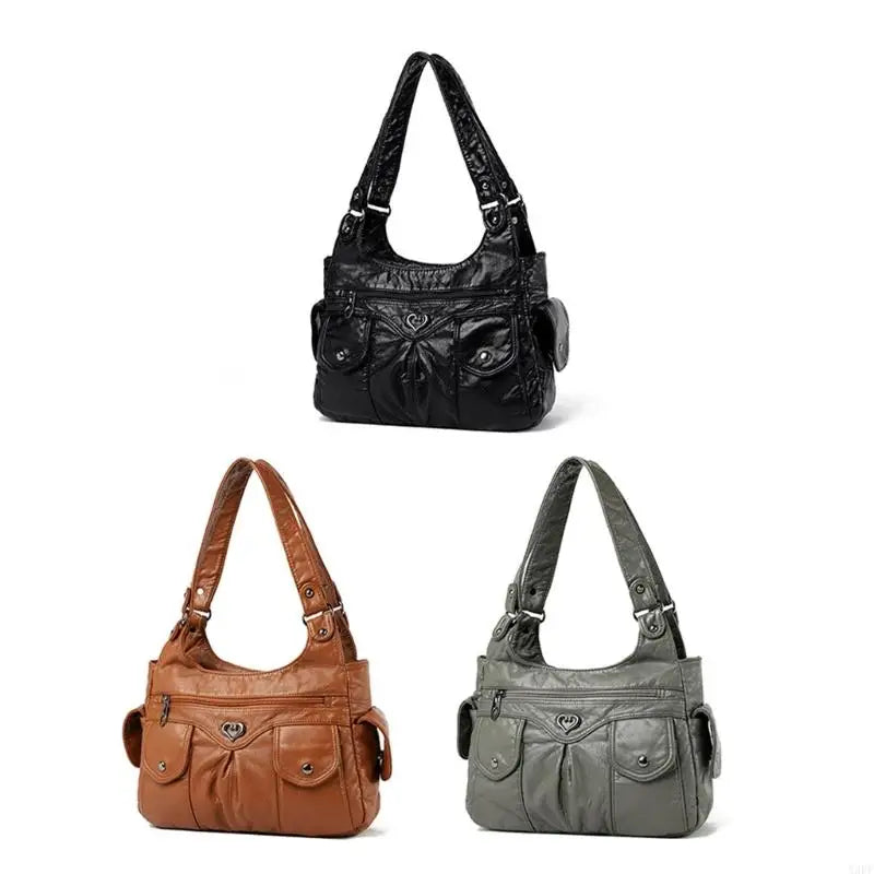 grote PU-leer tas 31x28cm