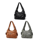 grote PU-leer tas 31x28cm