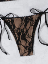 Noiré | Transparante Kant Bikini met Striksluiting