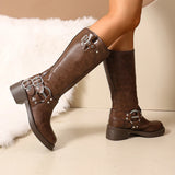 Meloria | Hoge Biker Boots met Gespdetail