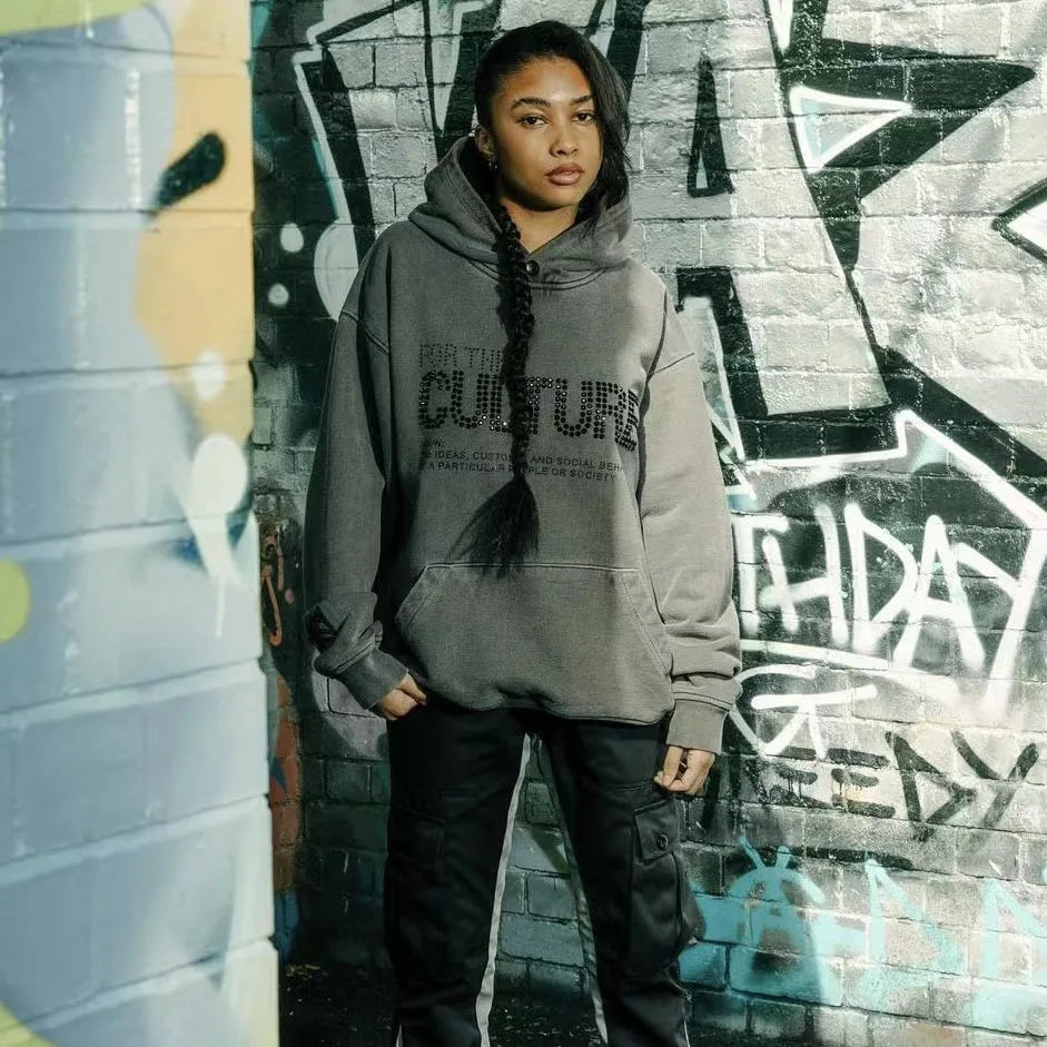 Arvian | For The Culture Hoodie met Rhinestone-Details