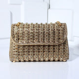 Dazzle Strass Mini Bag - Sprankelende mini tas met luxe uitstraling en magnetische sluiting.