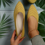 Breeza | Ademend Geweven Ballerina's met Stretch & Comfortzool