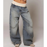 Seyra | Baggy Wide-Leg Jeans met Rib Tailleband & Streetstyle Vibes