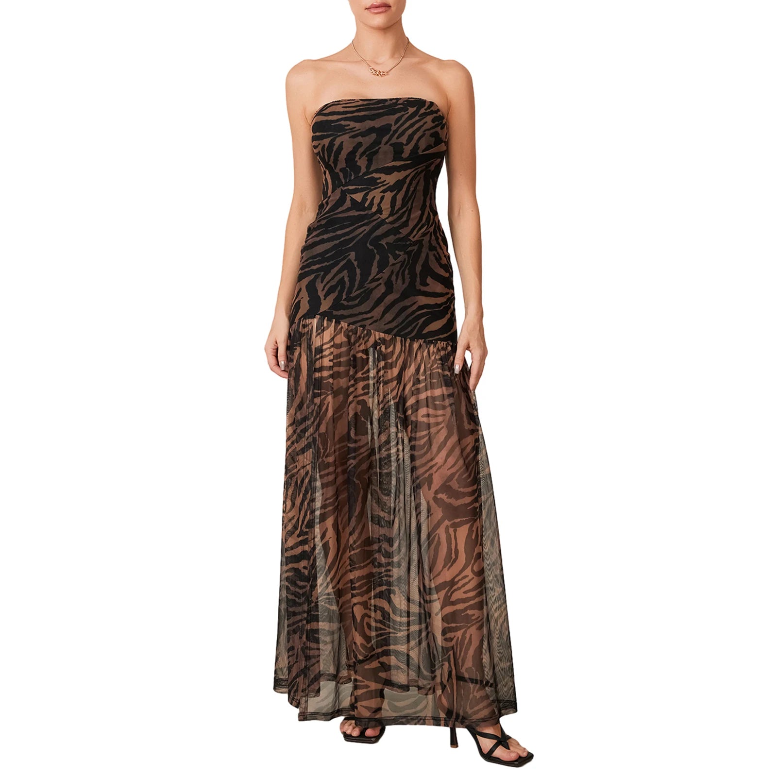 Zamira | Sheer Split Maxi Dress