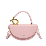 Roze dupe handtas met gouden swirl handvat – trendy designer inspired bag