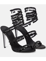 Zyrelle Crystal Wrap Heels | Luxe Sandalen met Wikkel-Enkelband