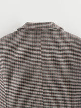 Noverra Blazer | Geruit Colbert met Klassieke Revers & Oversized Fit