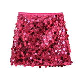 Glam Elegance Mini Skirt in sprankelende pailletten, perfect voor feestdagen en speciale gelegenheden.