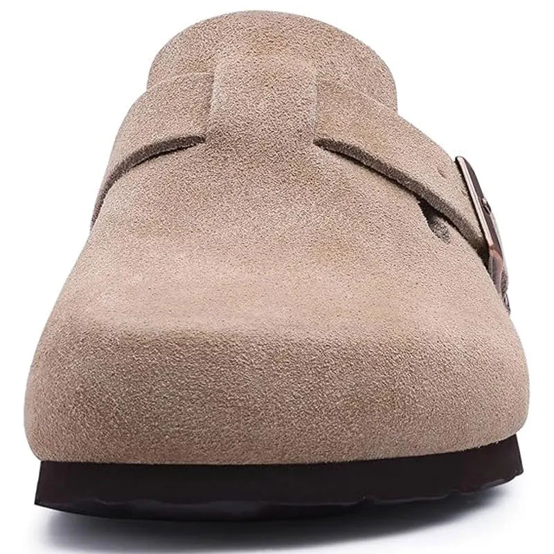 Mavira | Comfort Clogs van Echt Suède & Kurken Voetbed